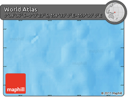 Shaded Relief Map of the Area around 0° 21' 0" S, 159° 1' 30" E