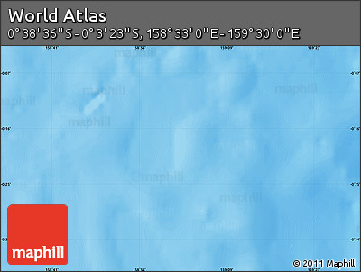 Shaded Relief Map of the Area around 0° 21' 0" S, 159° 1' 30" E