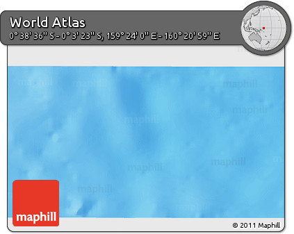 Shaded Relief 3D Map of the Area around 0° 21' 0" S, 159° 52' 30" E