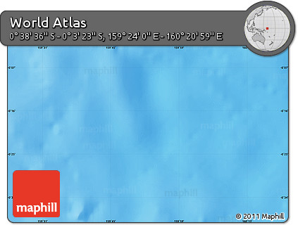 Physical Map of the Area around 0° 21' 0" S, 159° 52' 30" E