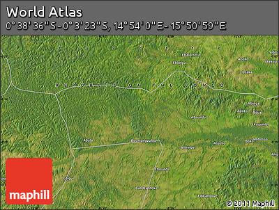 Satellite Map of the Area around 0° 21' 0" S, 15° 22' 30" E