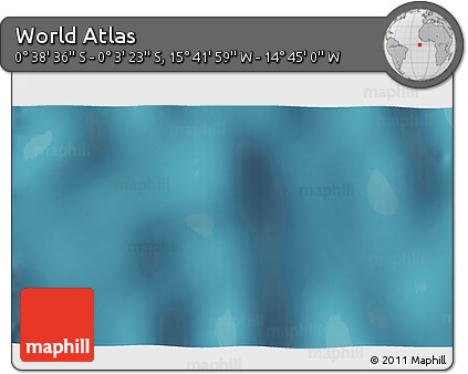 Satellite 3D Map of the Area around 0° 21' 0" S, 15° 13' 29" W