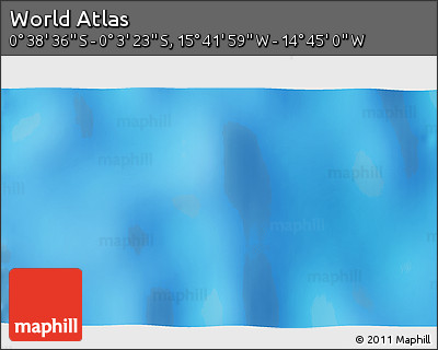 Shaded Relief 3D Map of the Area around 0° 21' 0" S, 15° 13' 29" W