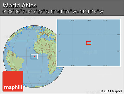 Savanna Style Location Map of the Area around 0° 21' 0" S, 15° 13' 29" W