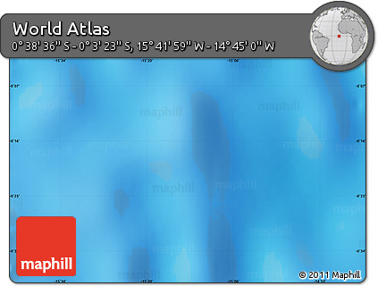 Shaded Relief Map of the Area around 0° 21' 0" S, 15° 13' 29" W