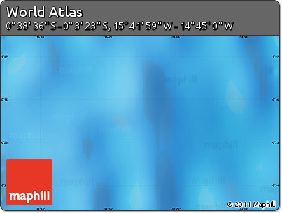 Shaded Relief Map of the Area around 0° 21' 0" S, 15° 13' 29" W