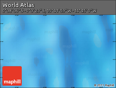 Shaded Relief Map of the Area around 0° 21' 0" S, 15° 13' 29" W