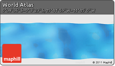 Shaded Relief Panoramic Map of the Area around 0° 21' 0" S, 15° 13' 29" W