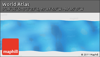 Shaded Relief Panoramic Map of the Area around 0° 21' 0" S, 15° 13' 29" W