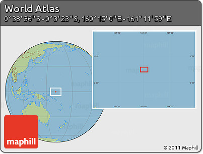 Savanna Style Location Map of the Area around 0° 21' 0" S, 160° 43' 29" E