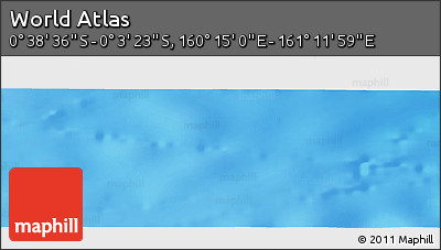 Shaded Relief Panoramic Map of the Area around 0° 21' 0" S, 160° 43' 29" E
