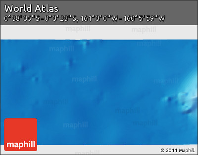 Physical 3D Map of the Area around 0° 21' 0" S, 160° 34' 29" W