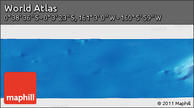 Physical Panoramic Map of the Area around 0° 21' 0" S, 160° 34' 29" W