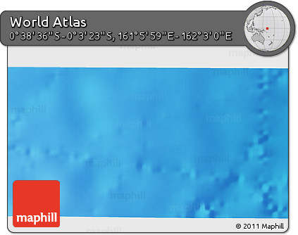 Shaded Relief 3D Map of the Area around 0° 21' 0" S, 161° 34' 29" E