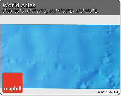 Shaded Relief 3D Map of the Area around 0° 21' 0" S, 161° 34' 29" E