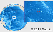 Shaded Relief Location Map of the area around 0° 21' 0" S, 161° 25' 30" W