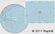 Gray Location Map of the area around 0° 21' 0" S, 162° 25' 30" E, hill shading