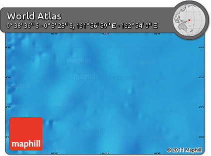 Shaded Relief Map of the Area around 0° 21' 0" S, 162° 25' 30" E