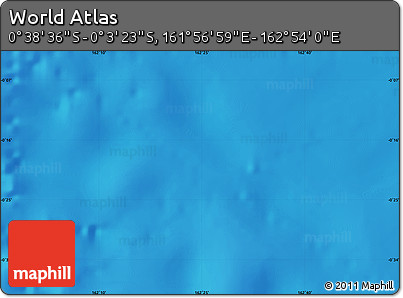 Shaded Relief Map of the Area around 0° 21' 0" S, 162° 25' 30" E