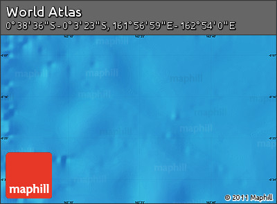 Shaded Relief Map of the Area around 0° 21' 0" S, 162° 25' 30" E
