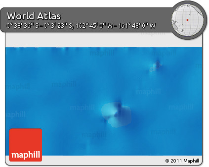 Shaded Relief 3D Map of the Area around 0° 21' 0" S, 162° 16' 30" W