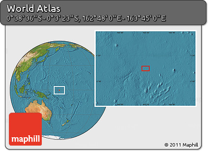 Satellite Location Map of the Area around 0° 21' 0" S, 163° 16' 30" E