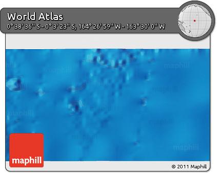 Physical 3D Map of the Area around 0° 21' 0" S, 163° 58' 29" W