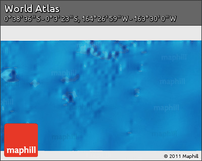 Physical 3D Map of the Area around 0° 21' 0" S, 163° 58' 29" W