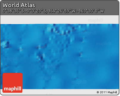 Physical 3D Map of the Area around 0° 21' 0" S, 163° 58' 29" W