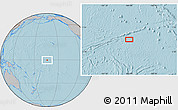 Gray Location Map of the area around 0° 21' 0" S, 163° 58' 29" W, hill shading