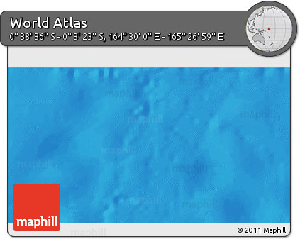 Physical 3D Map of the Area around 0° 21' 0" S, 164° 58' 29" E