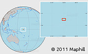 Gray Location Map of the area around 0° 21' 0" S, 164° 58' 29" E
