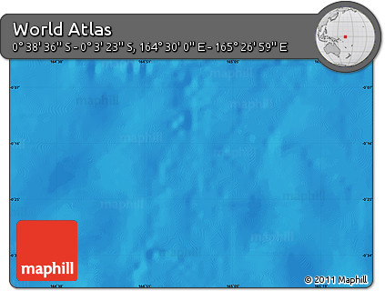 Physical Map of the Area around 0° 21' 0" S, 164° 58' 29" E