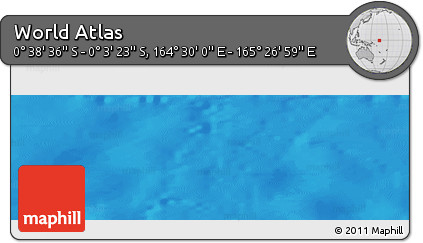 Shaded Relief Panoramic Map of the Area around 0° 21' 0" S, 164° 58' 29" E