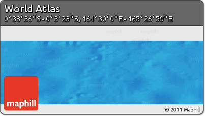 Shaded Relief Panoramic Map of the Area around 0° 21' 0" S, 164° 58' 29" E