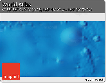 Shaded Relief 3D Map of the Area around 0° 21' 0" S, 164° 49' 29" W