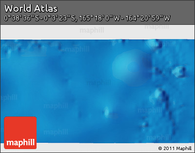 Shaded Relief 3D Map of the Area around 0° 21' 0" S, 164° 49' 29" W