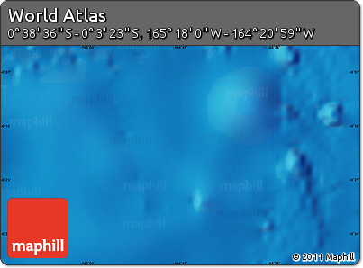 Physical Map of the Area around 0° 21' 0" S, 164° 49' 29" W
