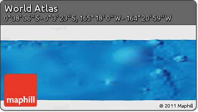 Shaded Relief Panoramic Map of the Area around 0° 21' 0" S, 164° 49' 29" W