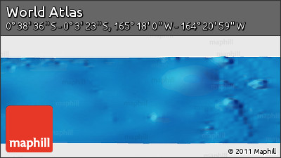 Shaded Relief Panoramic Map of the Area around 0° 21' 0" S, 164° 49' 29" W