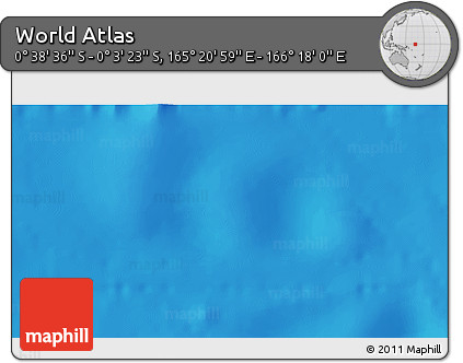 Shaded Relief 3D Map of the Area around 0° 21' 0" S, 165° 49' 29" E