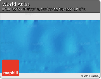 Shaded Relief 3D Map of the Area around 0° 21' 0" S, 165° 49' 29" E