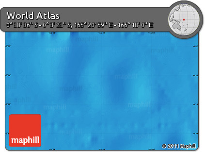 Physical Map of the Area around 0° 21' 0" S, 165° 49' 29" E