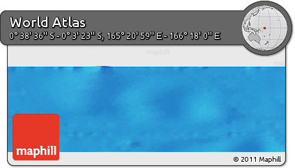 Shaded Relief Panoramic Map of the Area around 0° 21' 0" S, 165° 49' 29" E