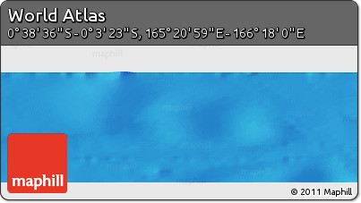 Shaded Relief Panoramic Map of the Area around 0° 21' 0" S, 165° 49' 29" E