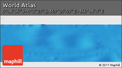 Shaded Relief Panoramic Map of the Area around 0° 21' 0" S, 165° 49' 29" E
