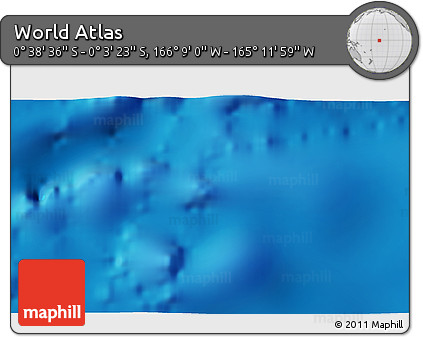 Shaded Relief 3D Map of the Area around 0° 21' 0" S, 165° 40' 30" W