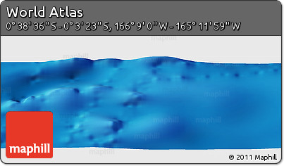Physical Panoramic Map of the Area around 0° 21' 0" S, 165° 40' 30" W
