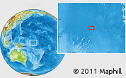 Physical Location Map of the area around 0° 21' 0" S, 166° 40' 30" E