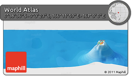 Political Panoramic Map of the Area around 0° 21' 0" S, 166° 40' 30" E